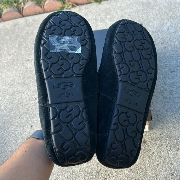 UGG Mens Slippers Ascot Black Size 10 & 11 Nwt - Picture 6 of 10